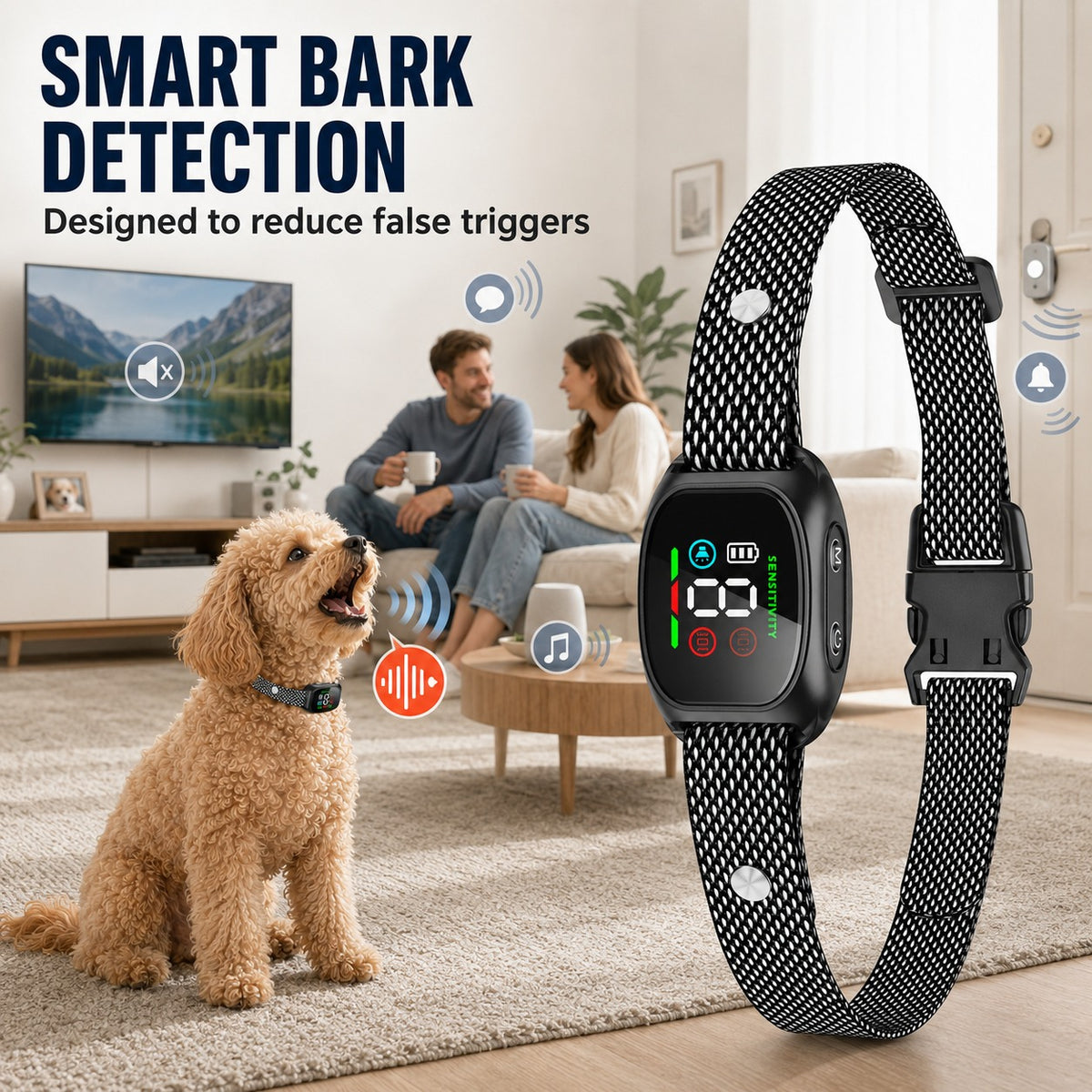 🐶 Smart Anti Bark Collar for Dogs ✨🔇 Safe Automatic Barking Control Training Collar for All Breeds