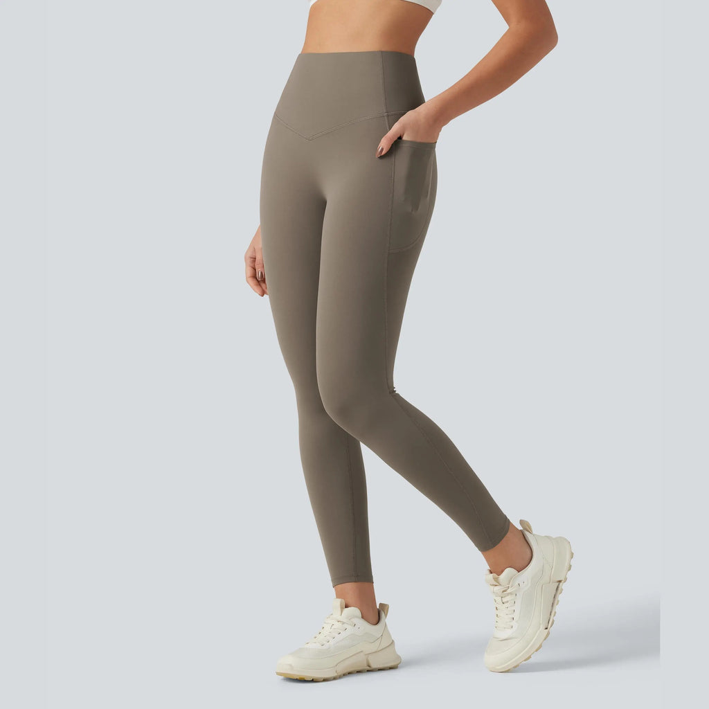 High Waisted Tummy Control Pocket Shaping Training Leggings