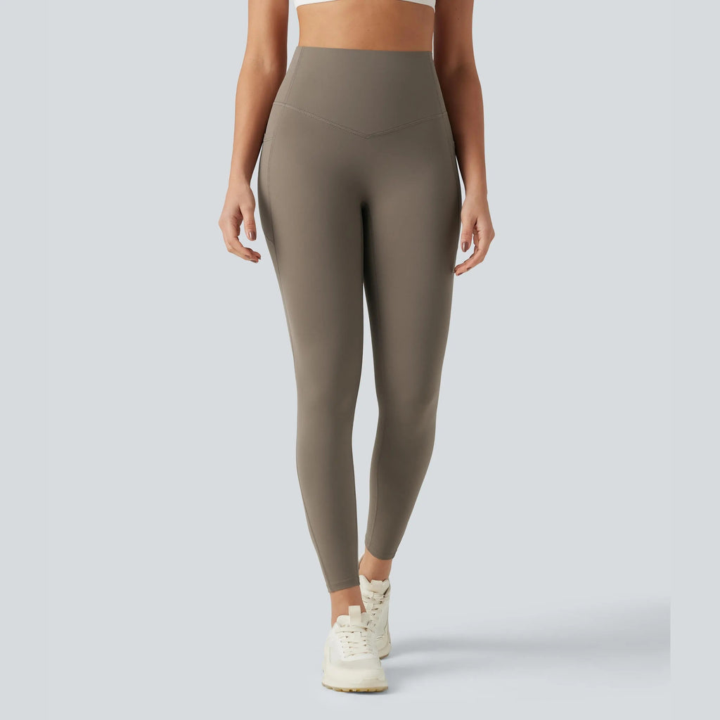 High Waisted Tummy Control Pocket Shaping Training Leggings