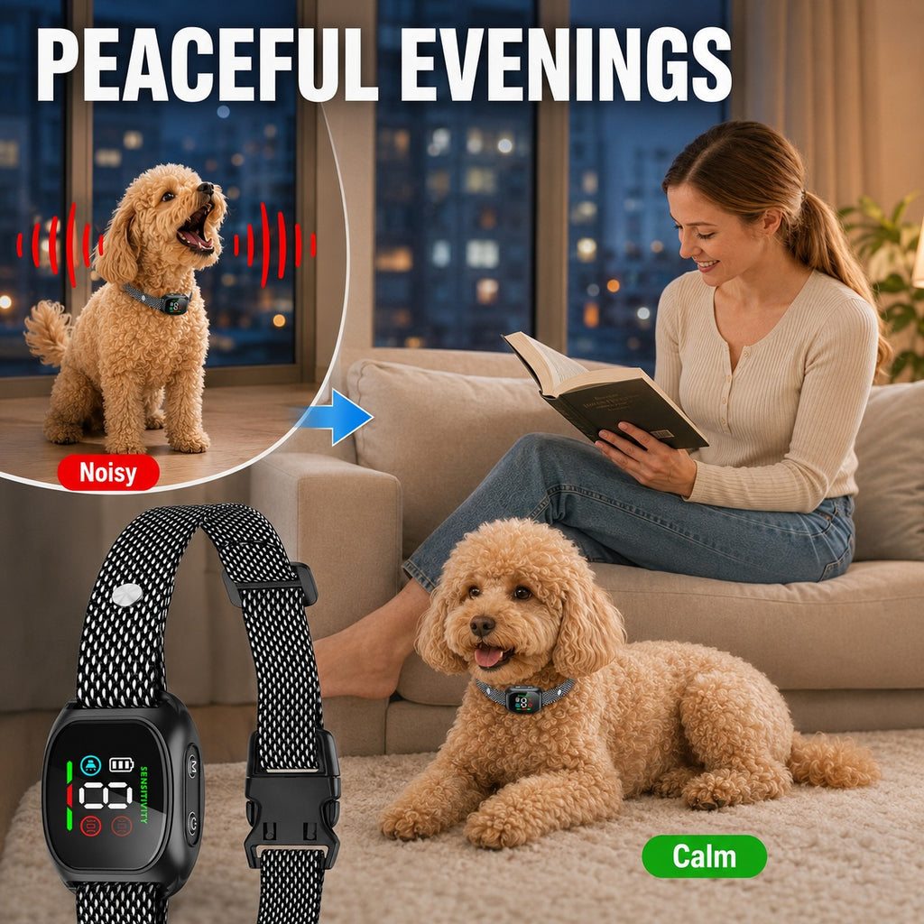 🐶 Smart Anti Bark Collar for Dogs ✨🔇 Safe Automatic Barking Control Training Collar for All Breeds