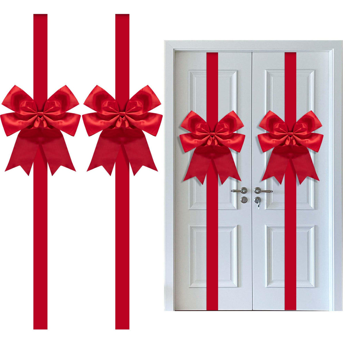 CCINEE 4pc Red Hat Dining Chair Slipcovers,Christmas Chair Back Covers Kitchen Chair Covers for Christmas Holiday Festival Decoration