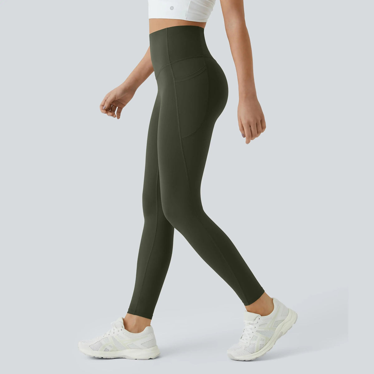 High Waisted Tummy Control Pocket Shaping Training Leggings